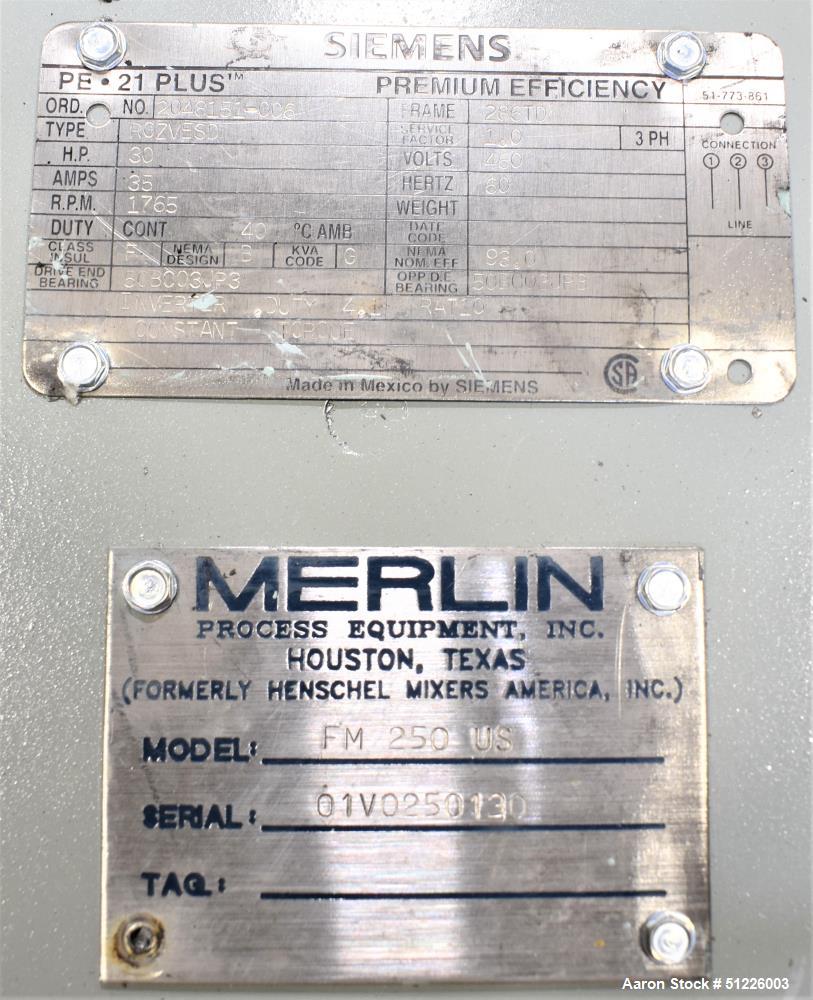 Used Merlin 250 Liter High Intensity Mixer